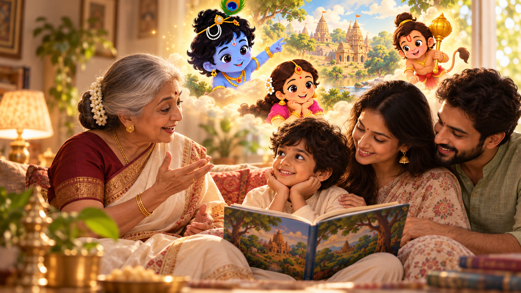 Three generations sharing a Gods of Logic story